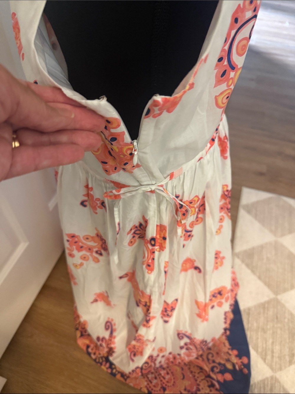 Talbots Sun Dress Womens Paisley Pink Coral Preppy Casual Elegance Country Club - Picture 6 of 9